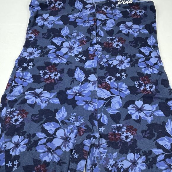 PINK Victorias Secret One Piece Pajama Suit FADED Floral Casual Lounge MEDIUM - Picture 3 of 13